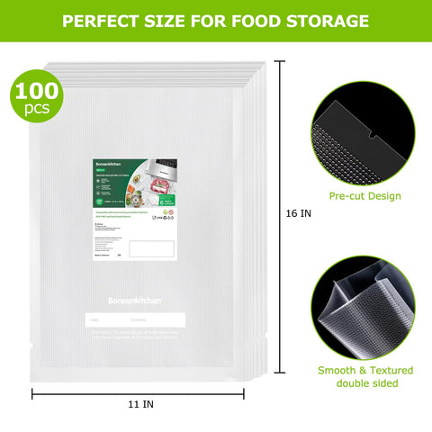 Bonsenkitchen BPA-free food bags ensure safe storage for a wide range of foods