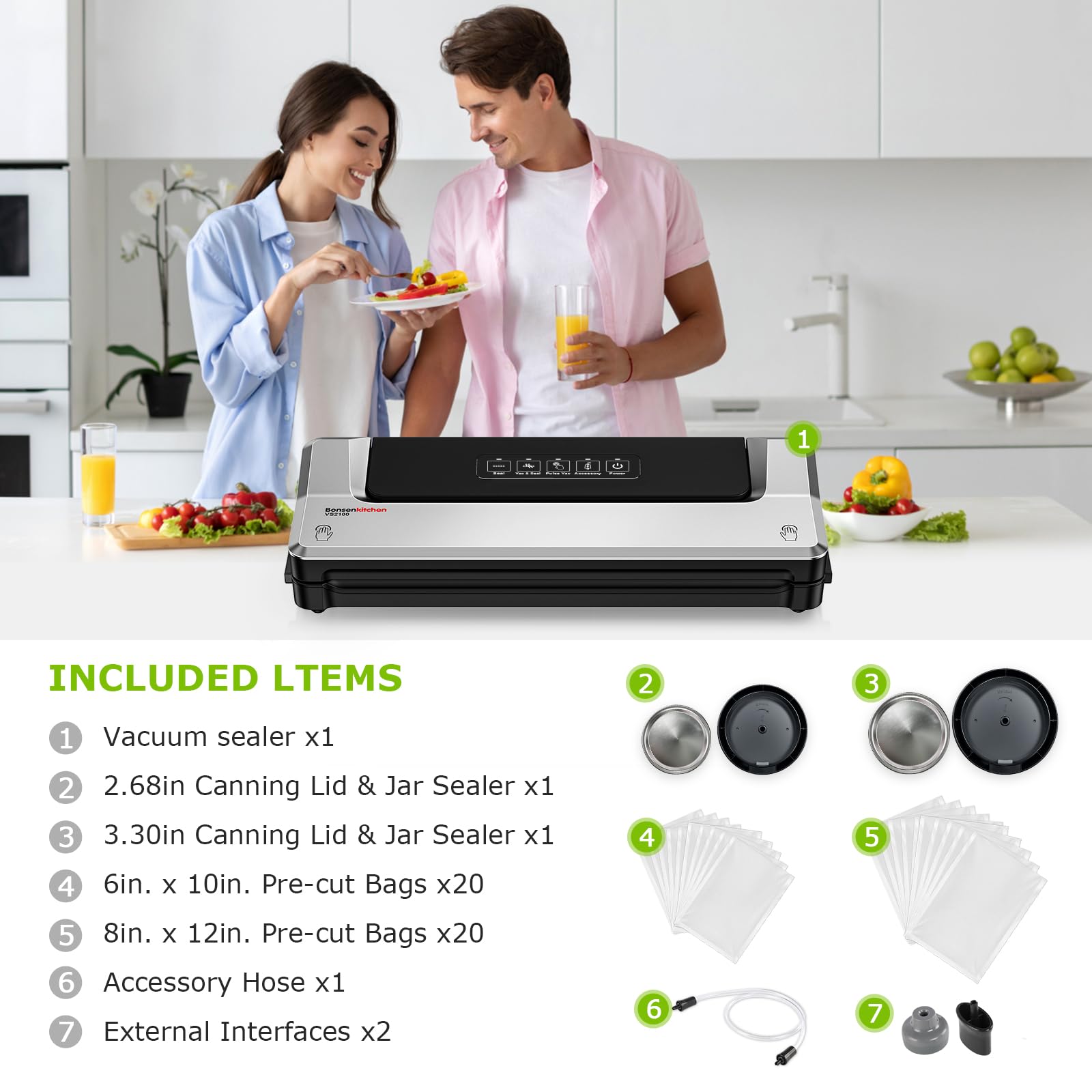 Bonsenkitchen compact design fits neatly in drawers or cabinets.