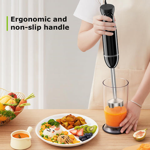 Bonsenkitchen ergonomic handle provides comfortable grip during blending tasks