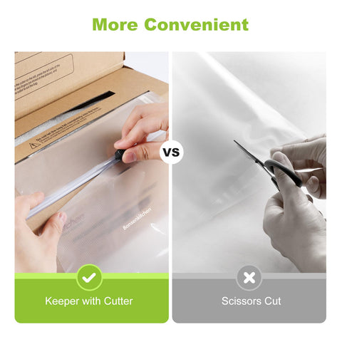 Bonsenkitchen bags extend freshness and protect from freezer burn when properly sealed.