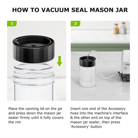 Bonsenkitchen external vacuum interface demonstrates fast, clean bag sealing.