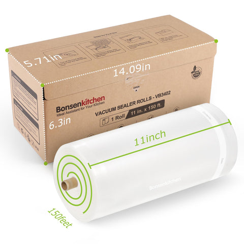 Bonsenkitchen freezer-burn prevention image shows bags protecting long-term frozen food.