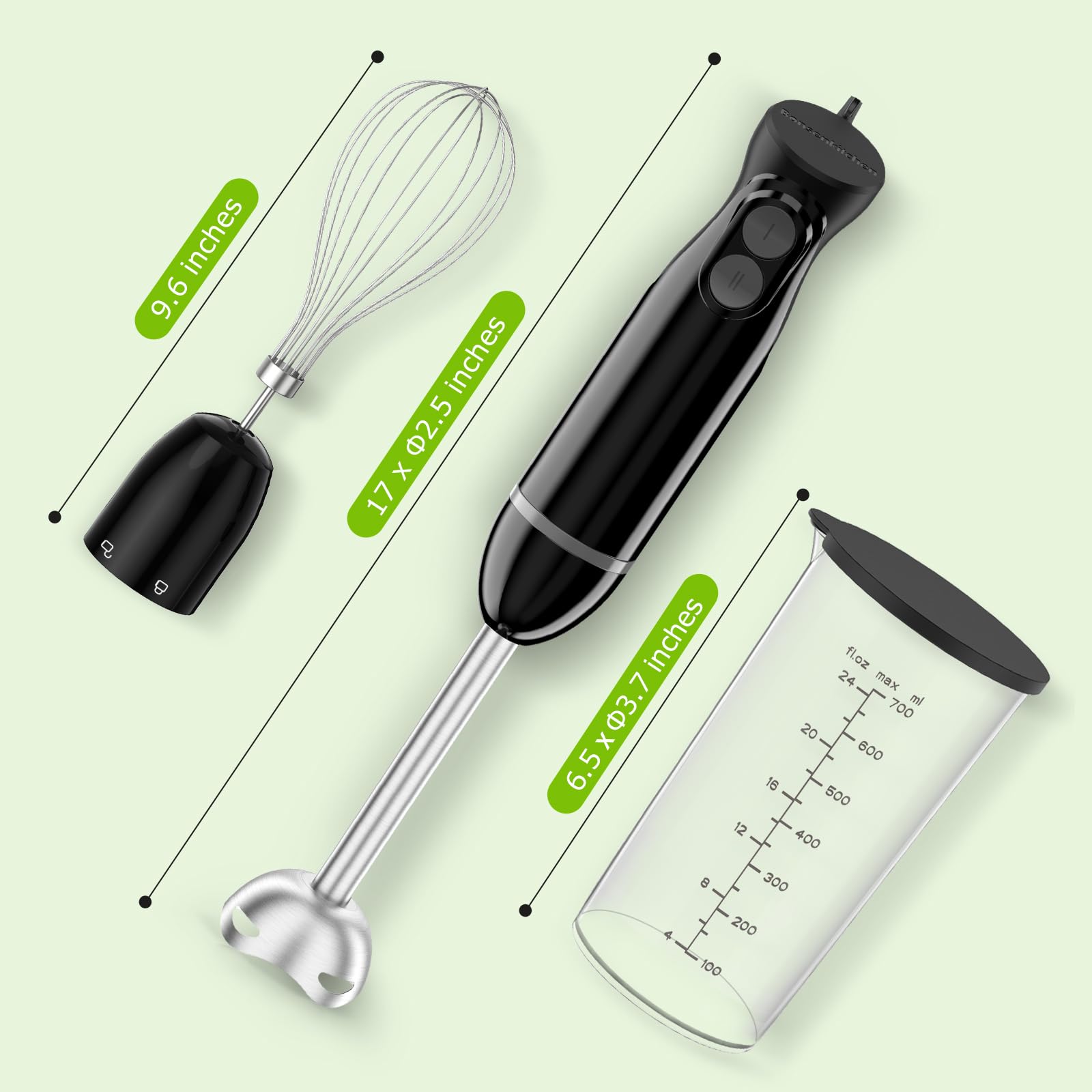 Whisk attachment for Bonsenkitchen blender enabling airy batters and foams.