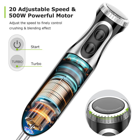 Bonsenkitchen turbo-button highlight for quick bursts to blend ice efficiently