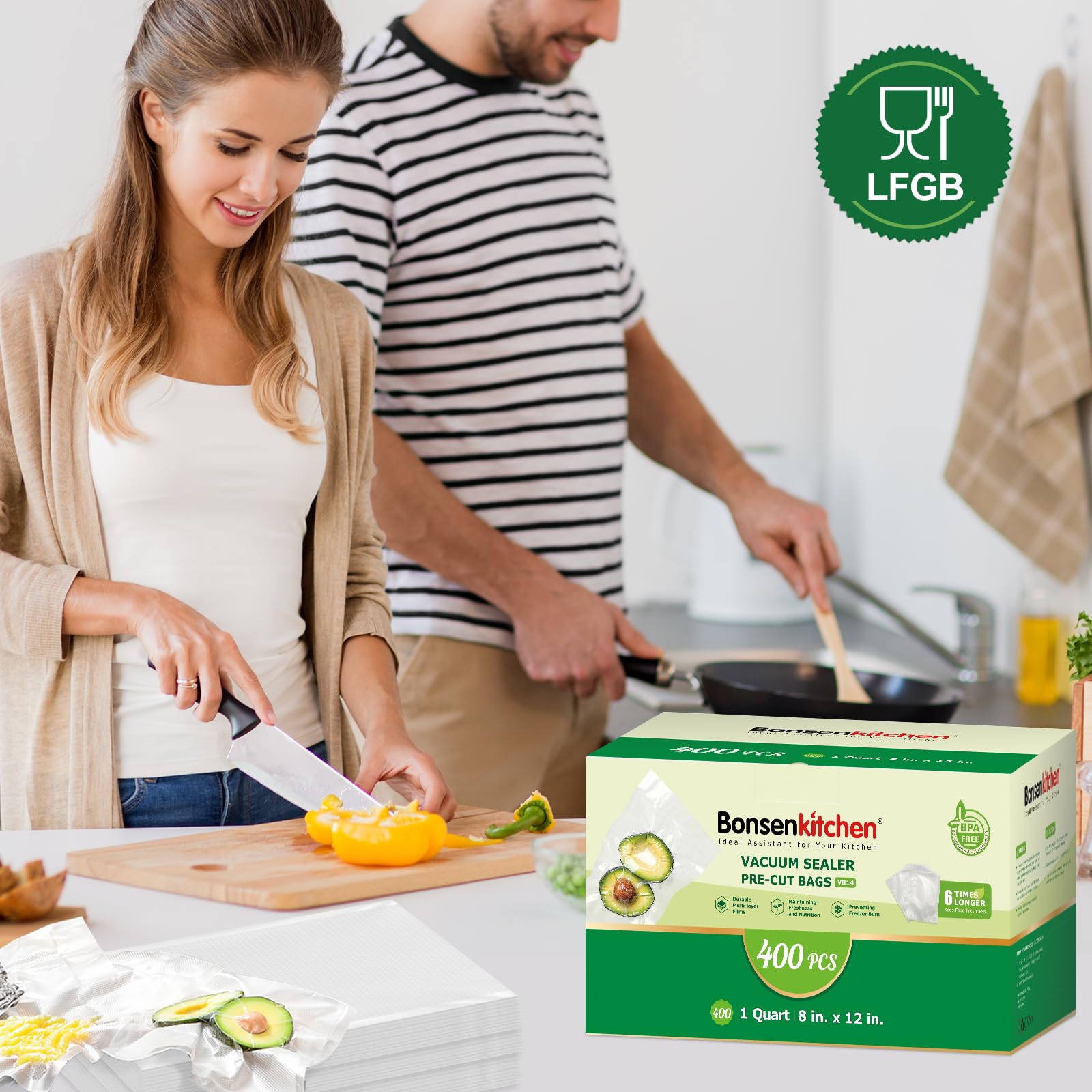 Bonsenkitchen large-capacity bags reduce frequent restocking and waste