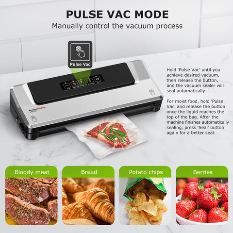 Bonsenkitchen four seal modes including Vac & Seal and Pulse Vac.