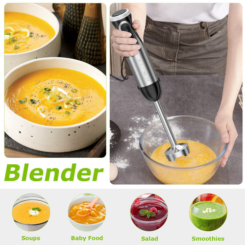 Bonsenkitchen stainless steel blending shaft delivers smooth soups and smoothies.