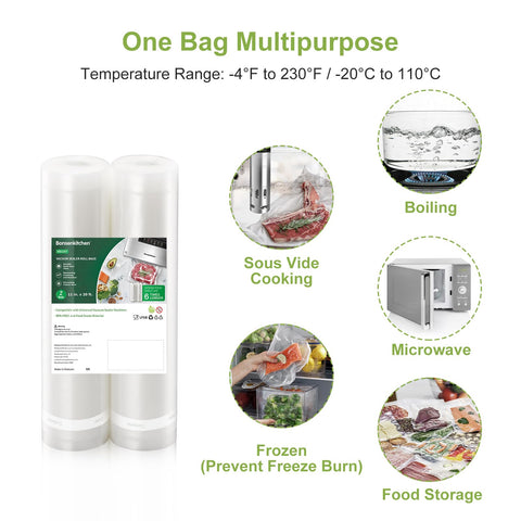 Bonsenkitchen textured bags with embossed channels ensure a stronger seal.