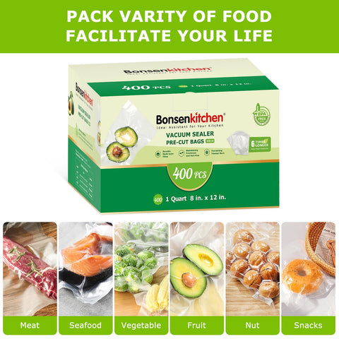 Bonsenkitchen universal design bag fits most sealers for easy use