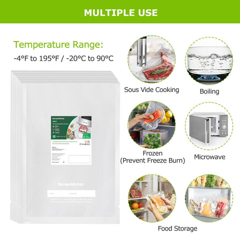 Bonsenkitchen universal-design bags fit major sealers for easy, reliable sealing