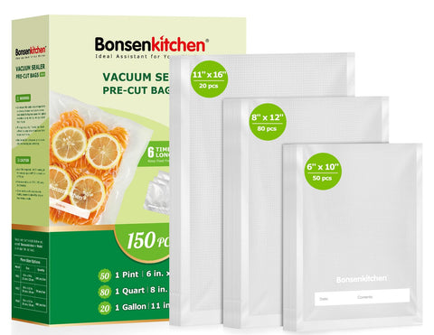 Bonsenkitchen 11x16 display bags for bulk storage and meal prep
