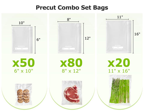 Bonsenkitchen 8x12 packaging bags designed for versatile quart storage