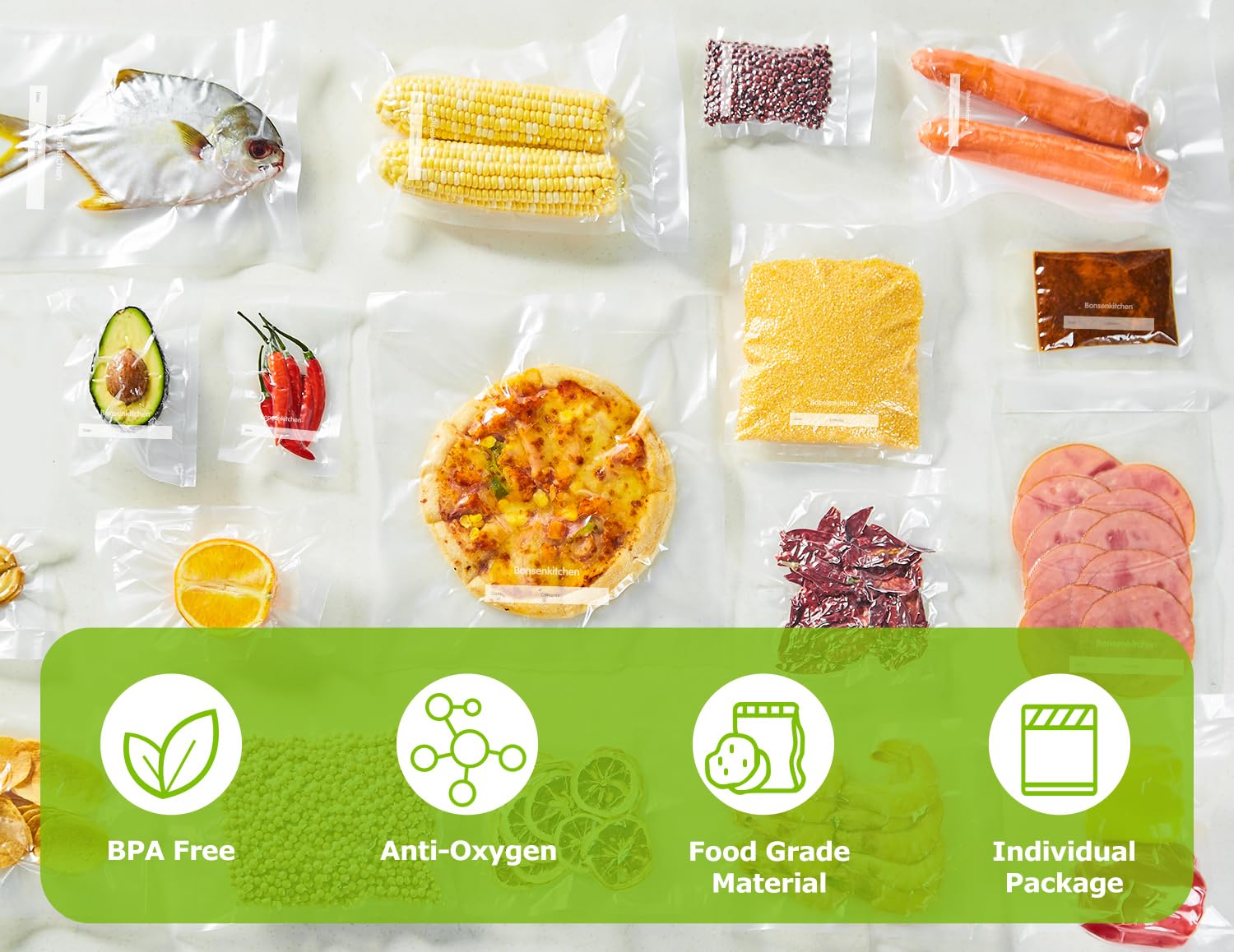 Bonsenkitchen compatible with major vacuum sealers for a reliable seal