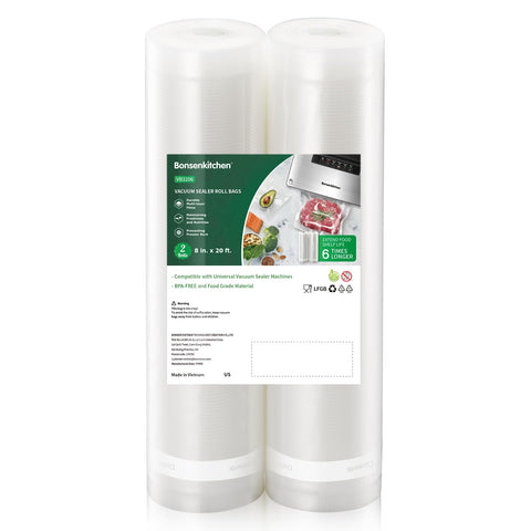 Bonsenkitchen vacuum roll with embossed channels for a tight seal