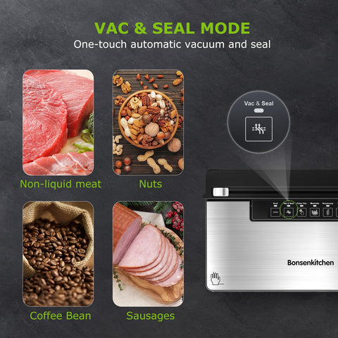 Built-in cutter on the Bonsenkitchen sealer allows easy bag sizing