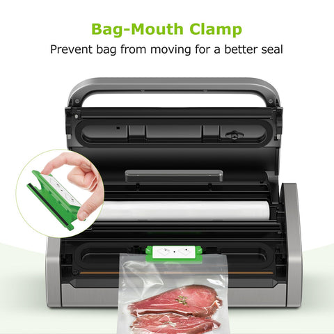 Bonsenkitchen vacuum sealer easy-lock handle enables one-handed operation