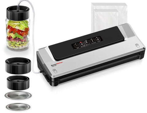 Bonsenkitchen vacuum sealer machine front view for compact kitchen storage.