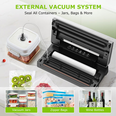 Bonsenkitchen vacuum sealer marinate mode speeds flavor infusion for meals.