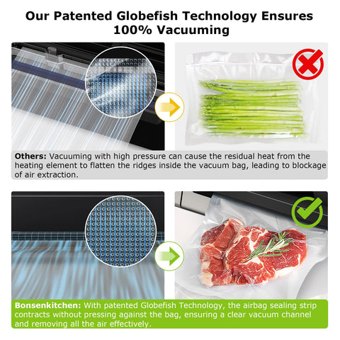 Bonsenkitchen vacuum sealer pulse Vac mode used for liquids