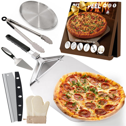 Bonteck foldable pizza peel 12x14 inches for space-saving storage