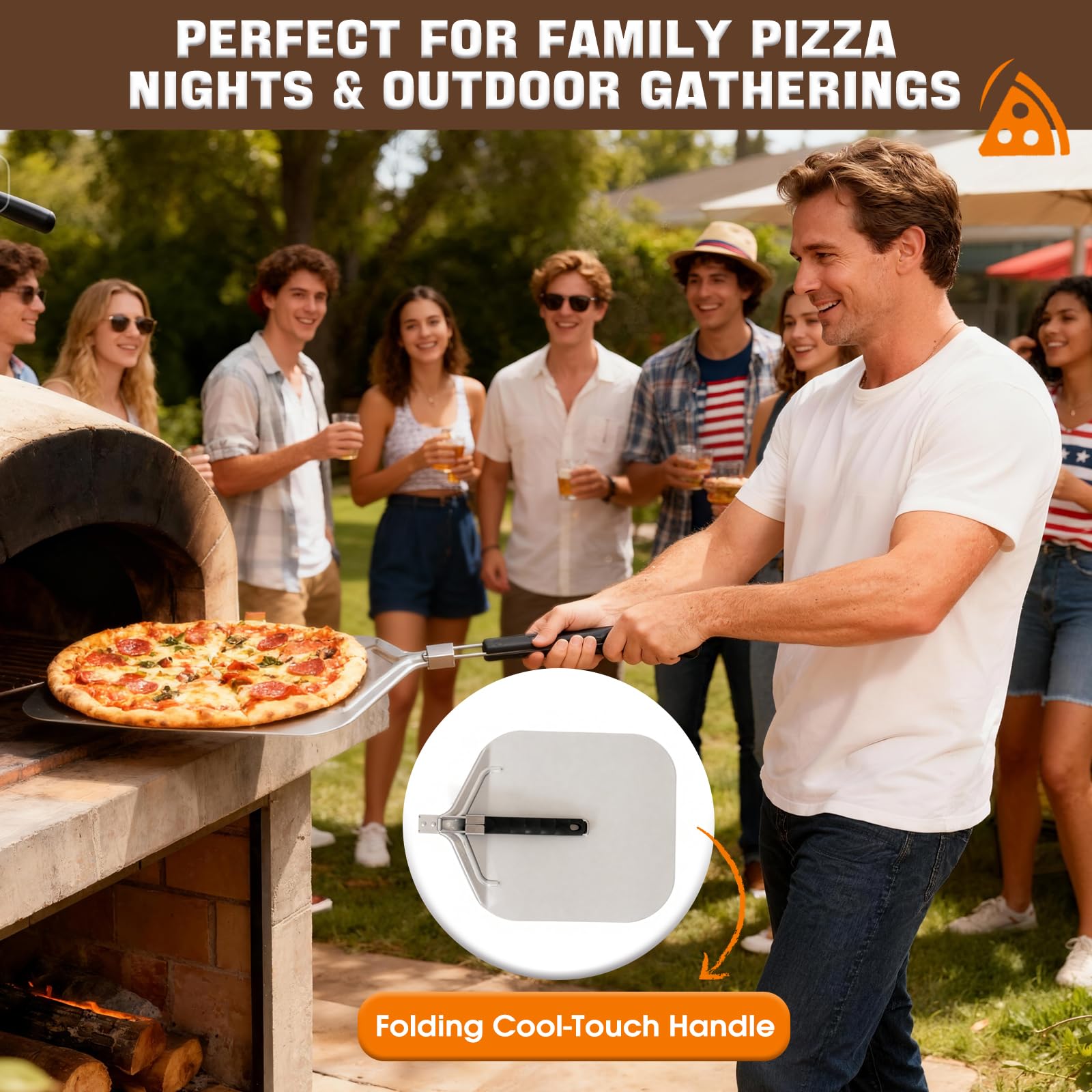 Bonteck pizza tongs lift hot pies safely