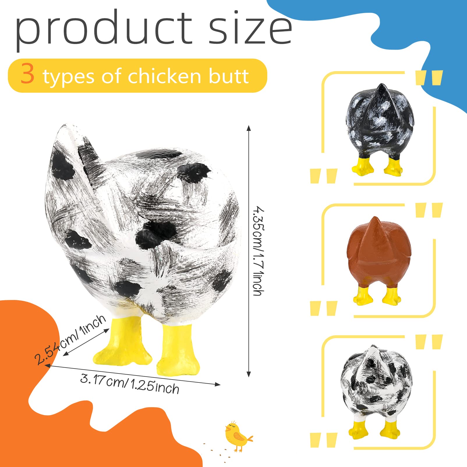 Bonuci chicken butt magnet closeup in resin with playful charm for magnetic surfaces.