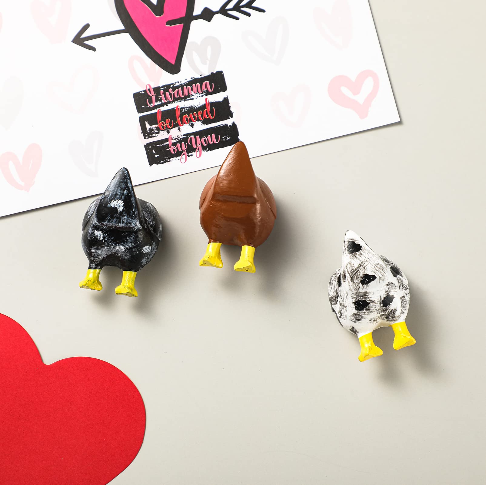 Bonuci chicken butt magnet office decor that brightens desks and stores small items.