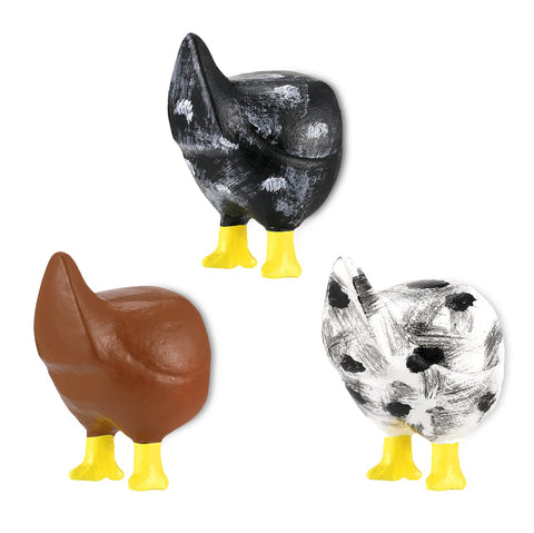 Bonuci chicken butt magnets set of 3, colorful fridge decor for notes and photos.