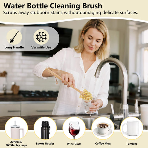BONUMVITA replaceable-head dish brush extending tool life and reducing waste
