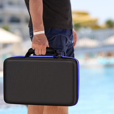 Boobowl knife display case blue bag enables portable, ready blade storage
