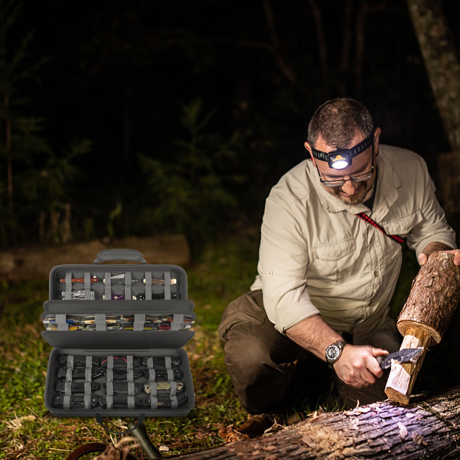 Boobowl knife display case makes a thoughtful gift for knife enthusiasts.