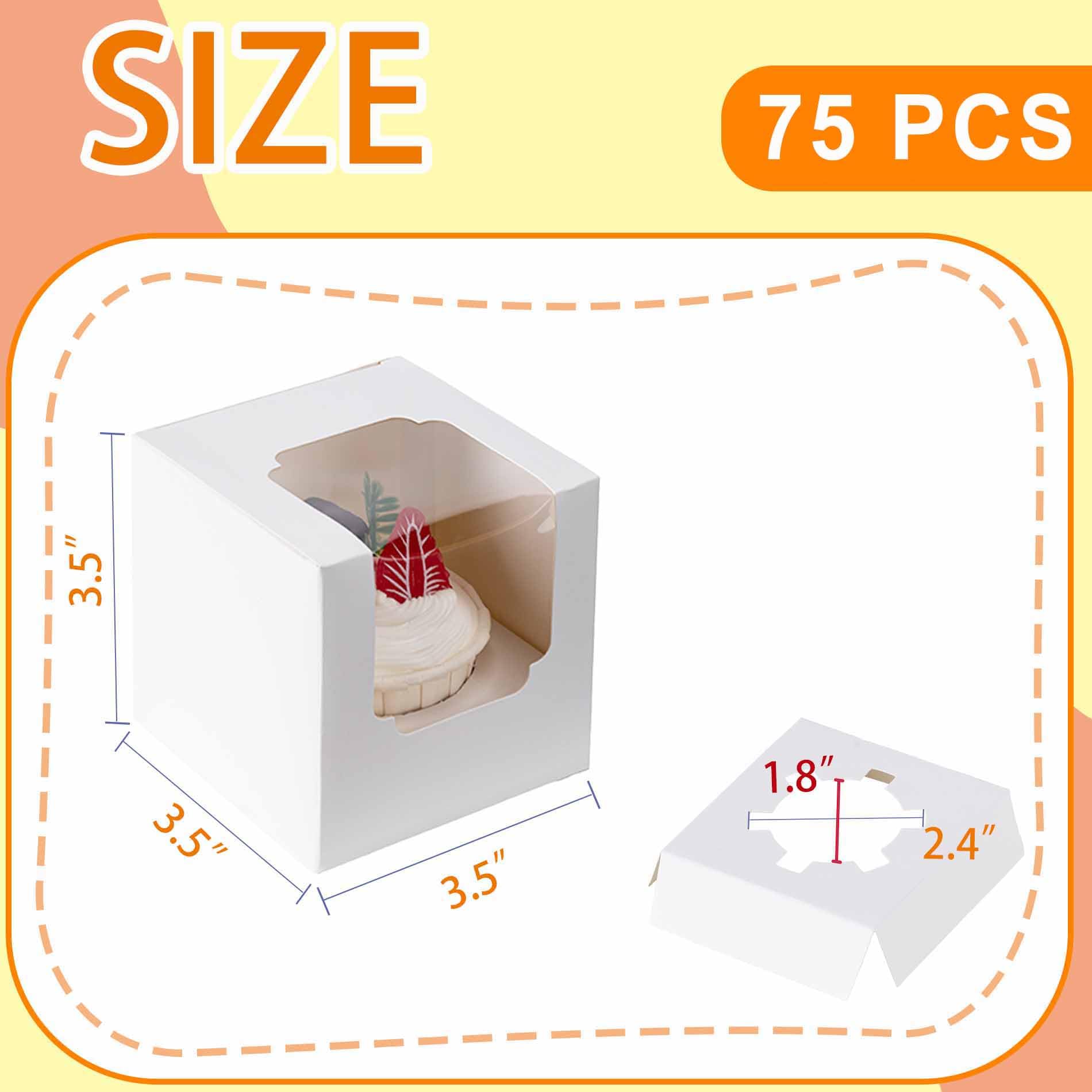 BOOMIBOO cupcake box with window lid ideal for gifting and portable presentation.