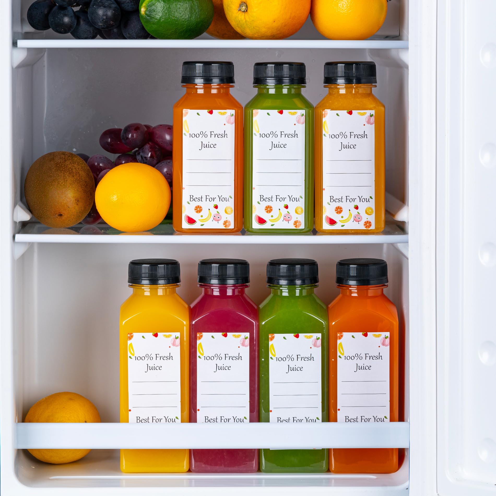 BOOMIBOO labels for juice bottles to keep flavors organized