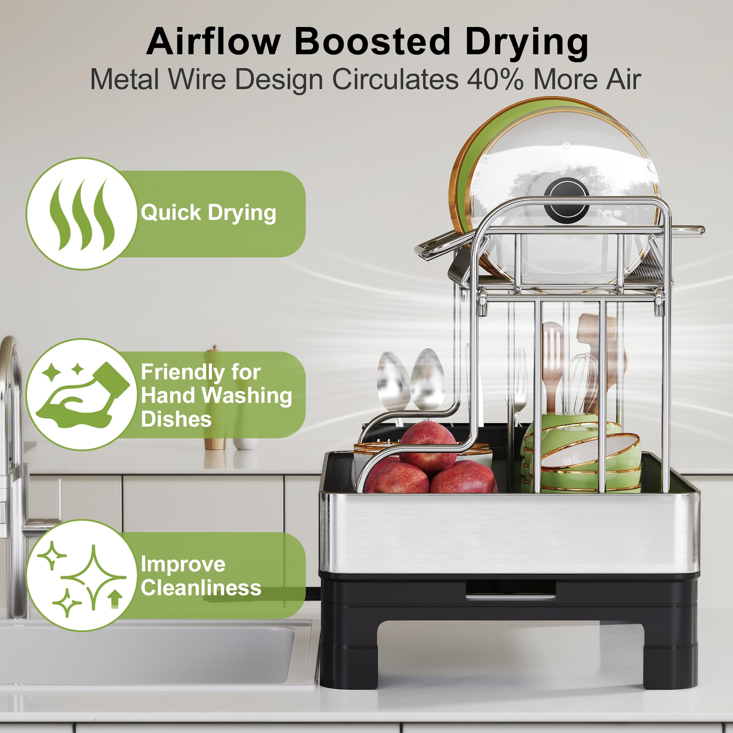 BOOSINY removable tray aids easy cleaning and maintenance