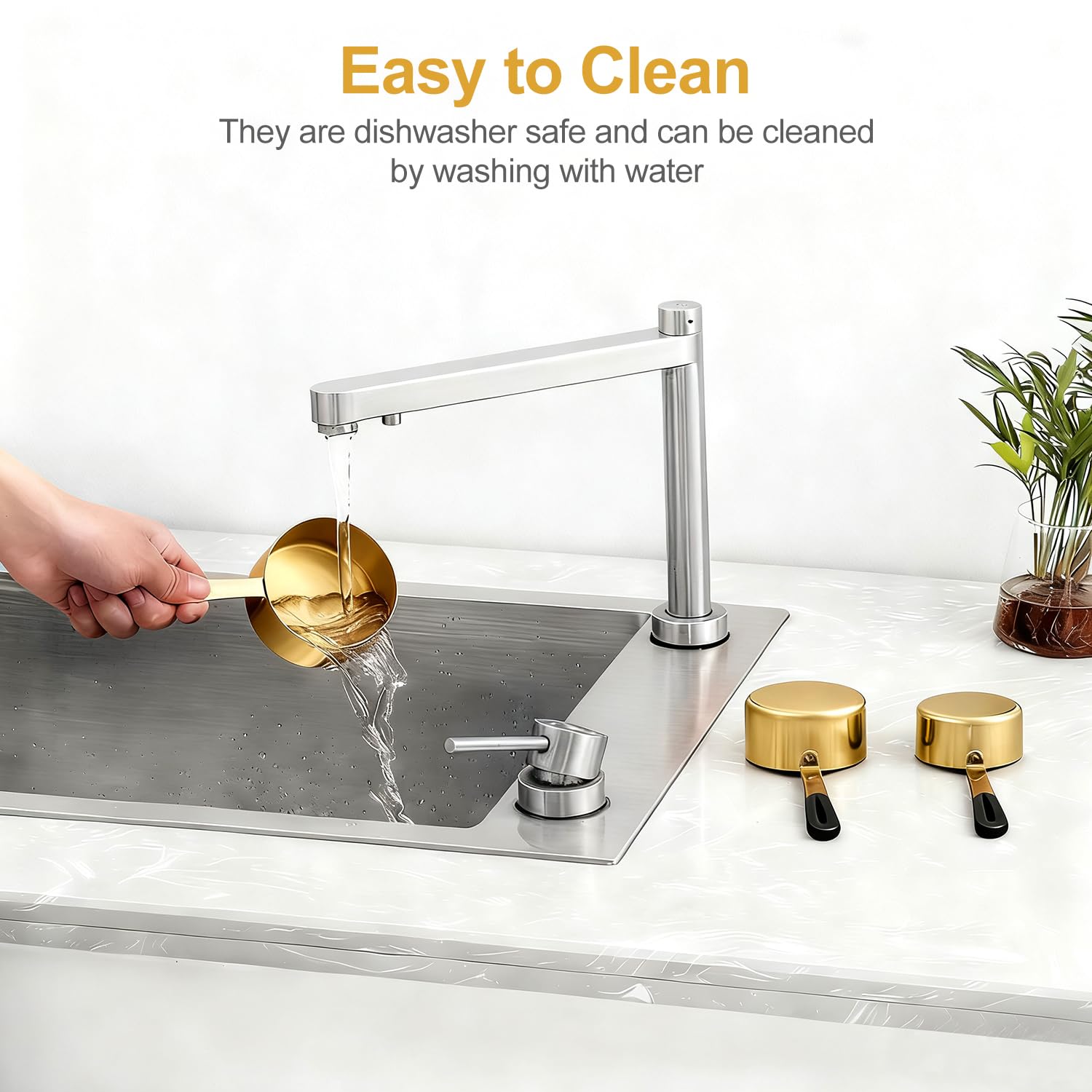 Bopei gold electroplated finish close-up shows premium durability and style.