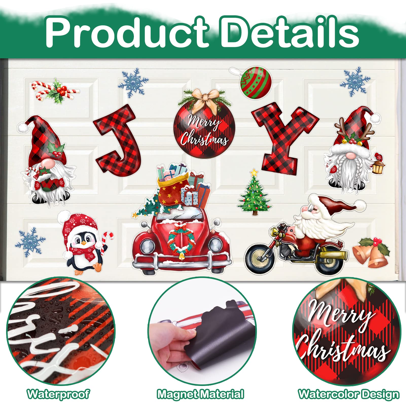 BORAMDO animal and snowman magnets decorate windows and garages