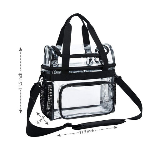 BORMELUN clear lunch bag stadium-friendly for events with quick access