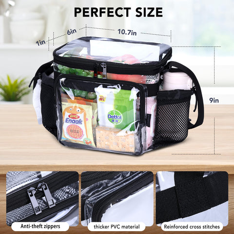 BORMELUN clear lunch box two-pocket design keeps main meals and small items neatly organized