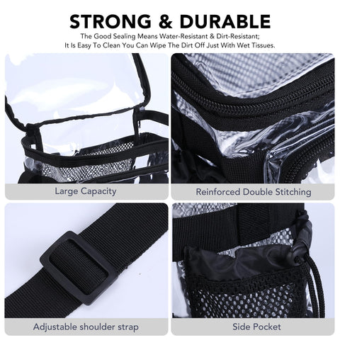 BORMELUN front pocket access image shows easy reach for utensils and napkins