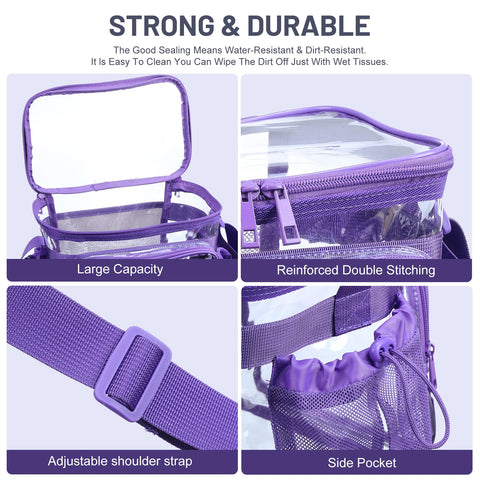 BORMELUN transparent see-through bag displaying contents at a glance