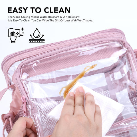 BORMELUN transparent lunch bag, large capacity for meals and snacks.