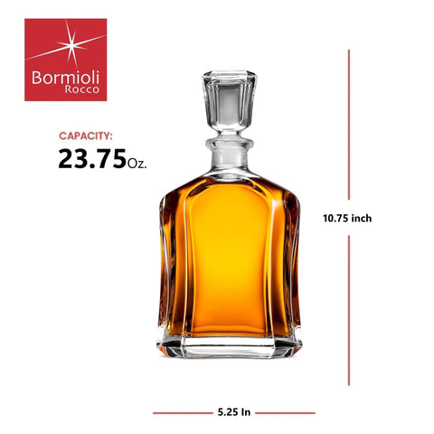 Bormioli Rocco Capitol clear glass decanter shows Italian craftsmanship