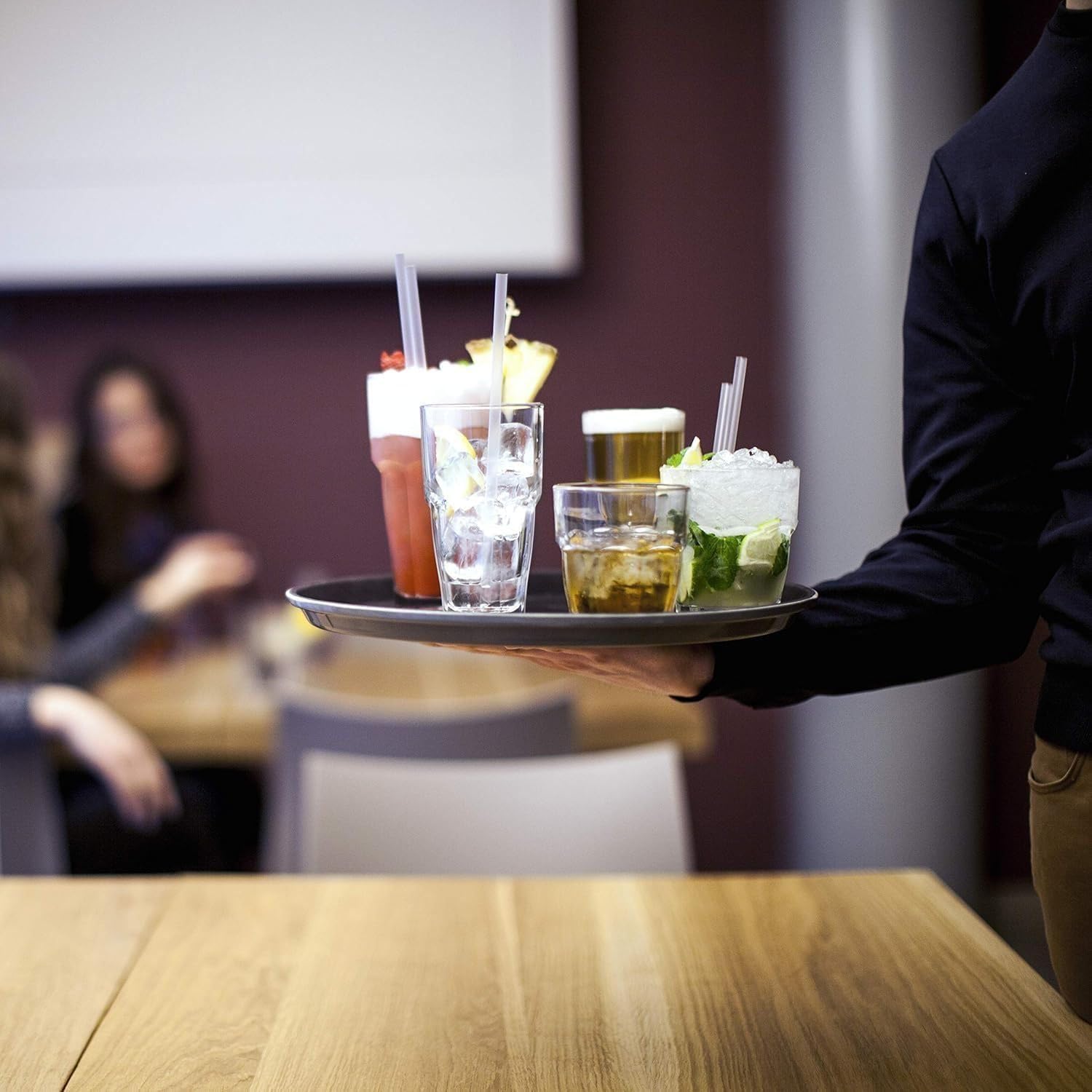 Clear, stackable Rock Bar glass design for easy storage