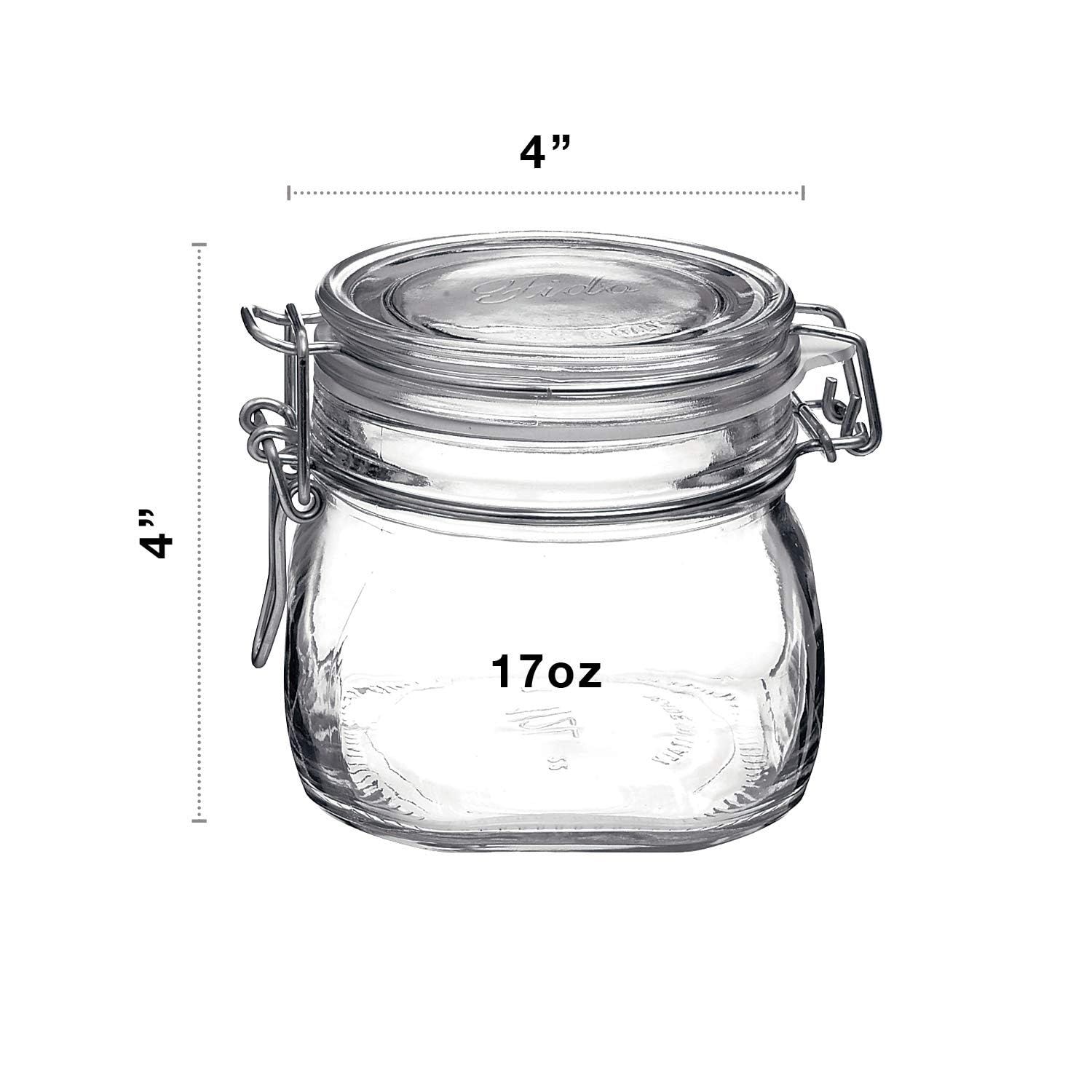 Bormioli Rocco Fido airtight hinged lid seals contents securely