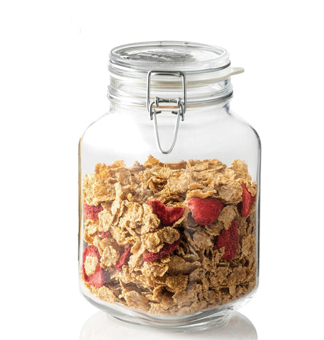 Bormioli Rocco Fido jar cap lid seals freshness for fermentation.