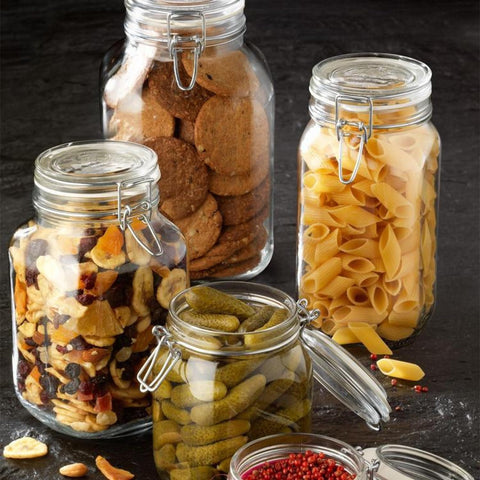 Bormioli Rocco Fido jar BPA-free glass supports reusable, preservative-free homemade drinks.