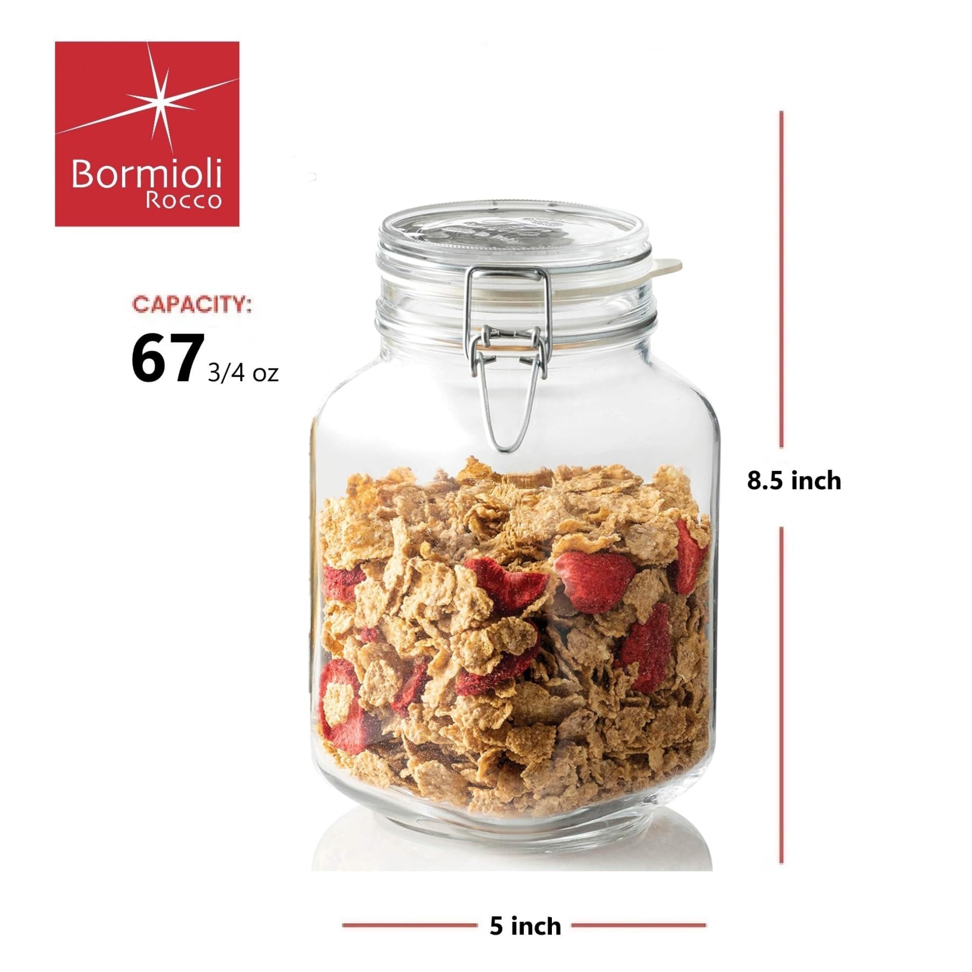 Bormioli Rocco Fido jar rubber gasket preserves airtight environment during fermentation.