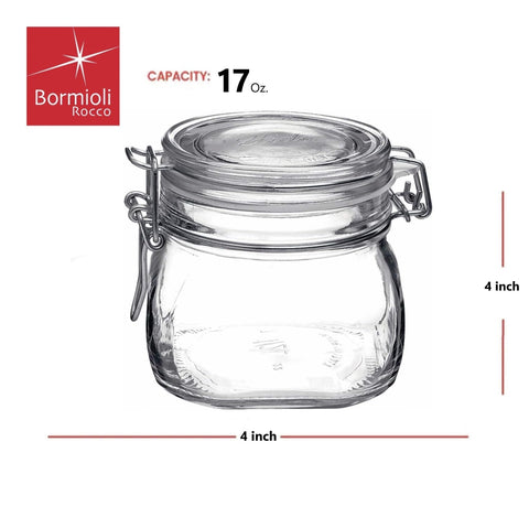 Close-up of lid seal on Bormioli Rocco Fido jar