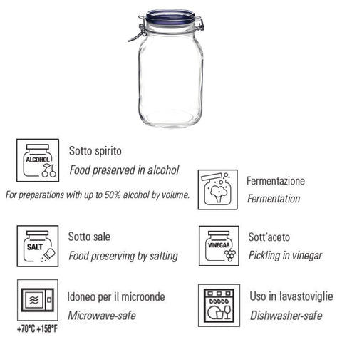 Bormioli Rocco Fido square jar saves shelf space with stackable design