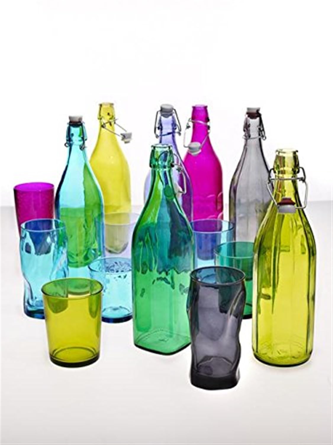 Giara bottle serving carafe adds elegance to beverages and dressings.